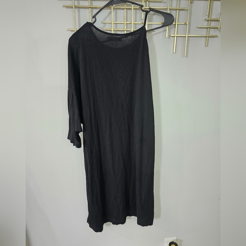 Romwe Black Short Sleeve T-Shirt Dress​